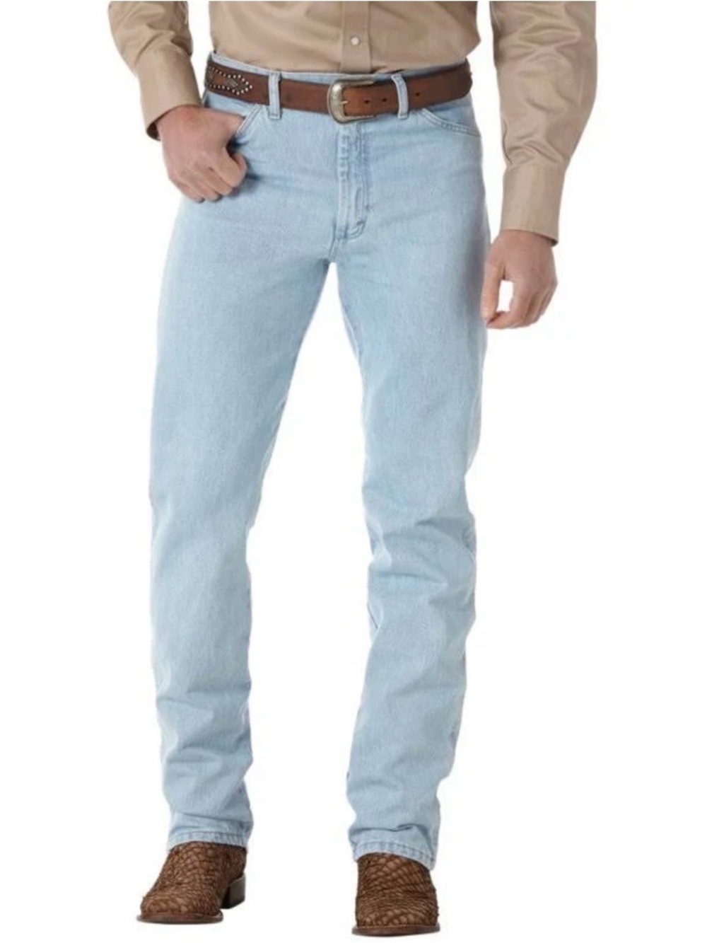 Wrangler Men’s Cowboy Cut Bootcut Jeans 36x30 Vintage Denim Western 100% Cotton